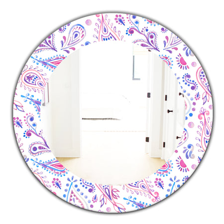 Paisley 3 - Bohemian and Eclectic Mirror - Oval or Round Wall Mirror