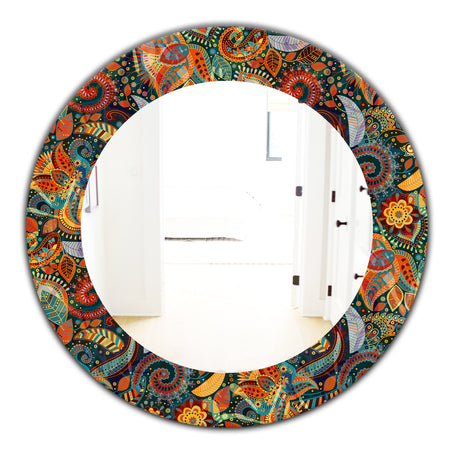 Paisley 4 - Bohemian and Eclectic Mirror - Oval or Round Wall Mirror