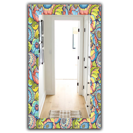 Pink Blossom 10 - Traditional Mirror - Wall Mirror