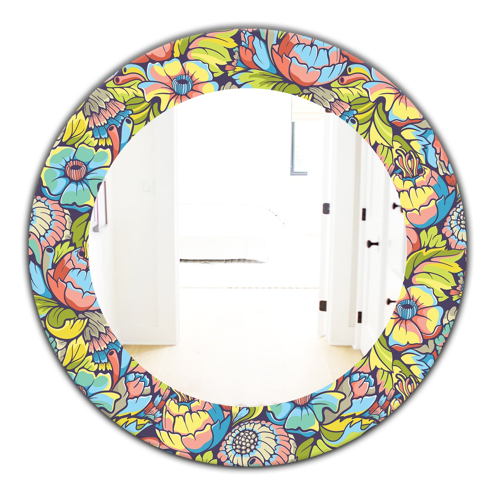 Pink Blossom 10 - Traditional Mirror - Oval or Round Wall Mirror