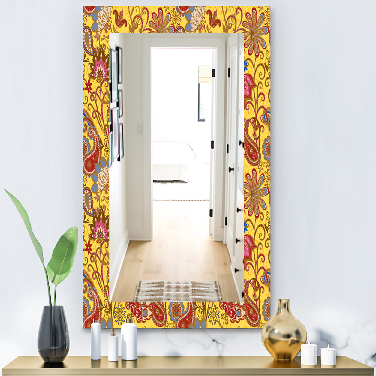 Paisley 5 - Bohemian and Eclectic Mirror - Vanity Mirror