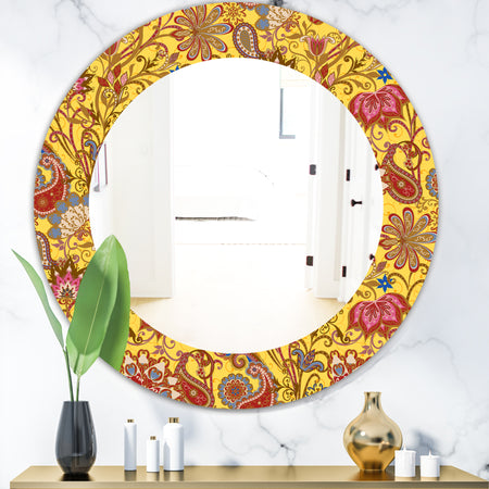 Paisley 5 - Bohemian and Eclectic Mirror - Oval or Round Wall Mirror