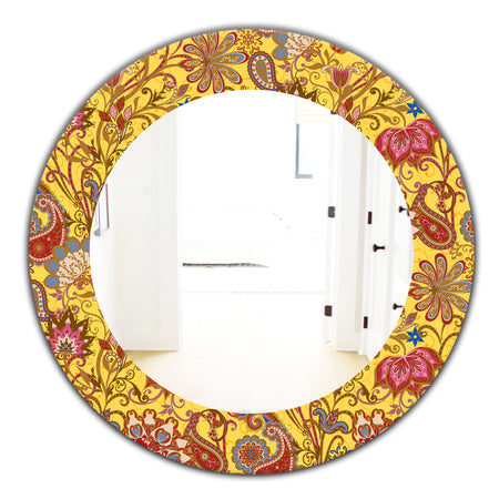 Paisley 5 - Bohemian and Eclectic Mirror - Oval or Round Wall Mirror