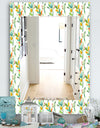 Pattern With Watercolor Floral Elements - Farmhouse Mirror - Wall Mirror