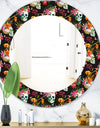 Obsidian Bloom 15 - Bohemian and Eclectic Mirror - Oval or Round Wall Mirror