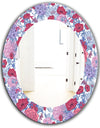 Pink Blossom 20 - Bohemian and Eclectic Mirror - Oval or Round Wall Mirror