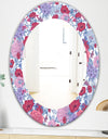 Pink Blossom 20 - Bohemian and Eclectic Mirror - Oval or Round Wall Mirror