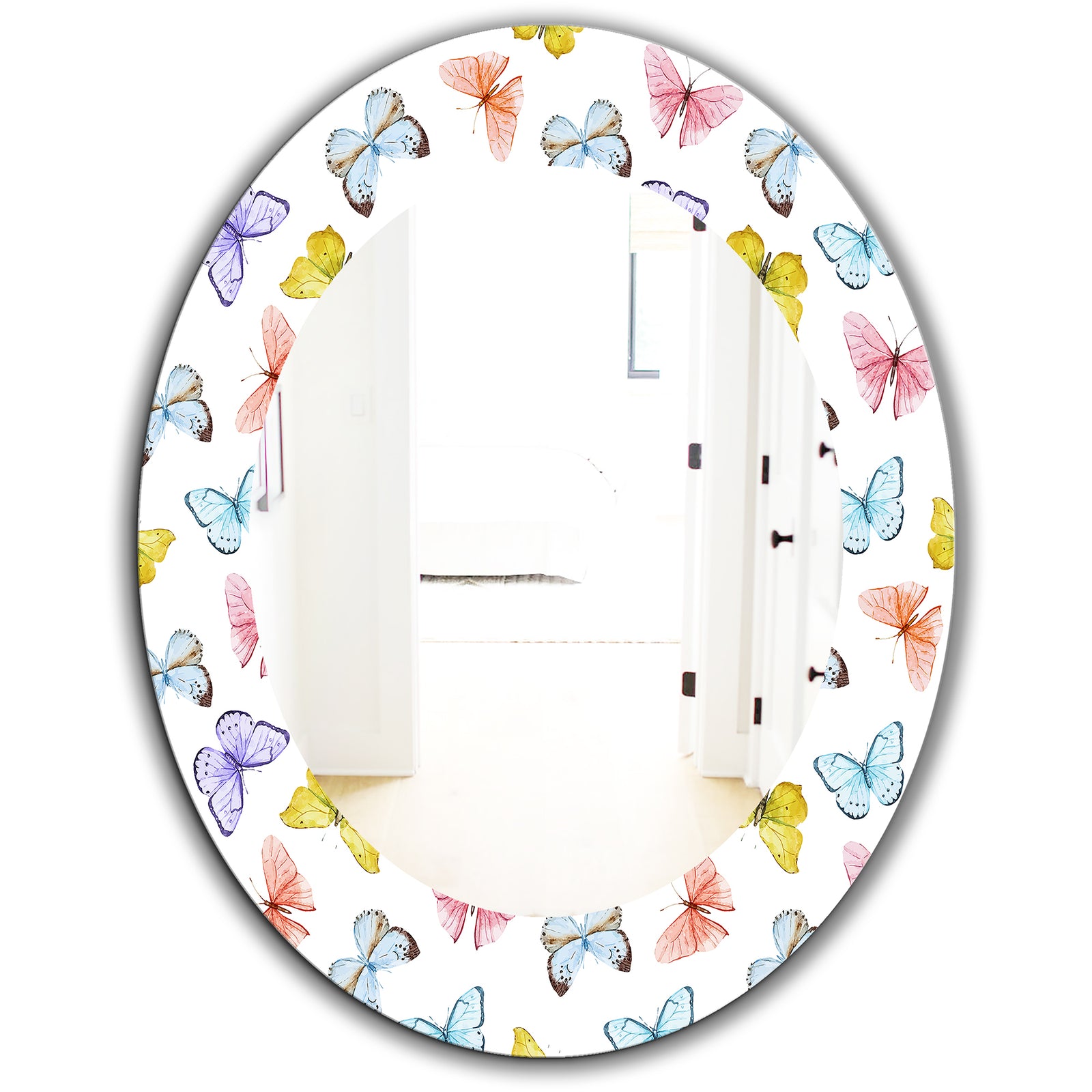 Butterfly 1 - Traditional Mirror - Oval or Round Wall Mirror