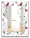 Pattern With Birds - Farmhouse Mirror - Vanity Mirror