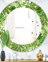 Tropical Mood Foliage 19 - Bohemian and Eclectic Mirror - Oval or Round Wall Mirror