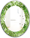 Tropical Mood Foliage 19 - Bohemian and Eclectic Mirror - Oval or Round Wall Mirror