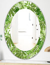 Tropical Mood Foliage 19 - Bohemian and Eclectic Mirror - Oval or Round Wall Mirror