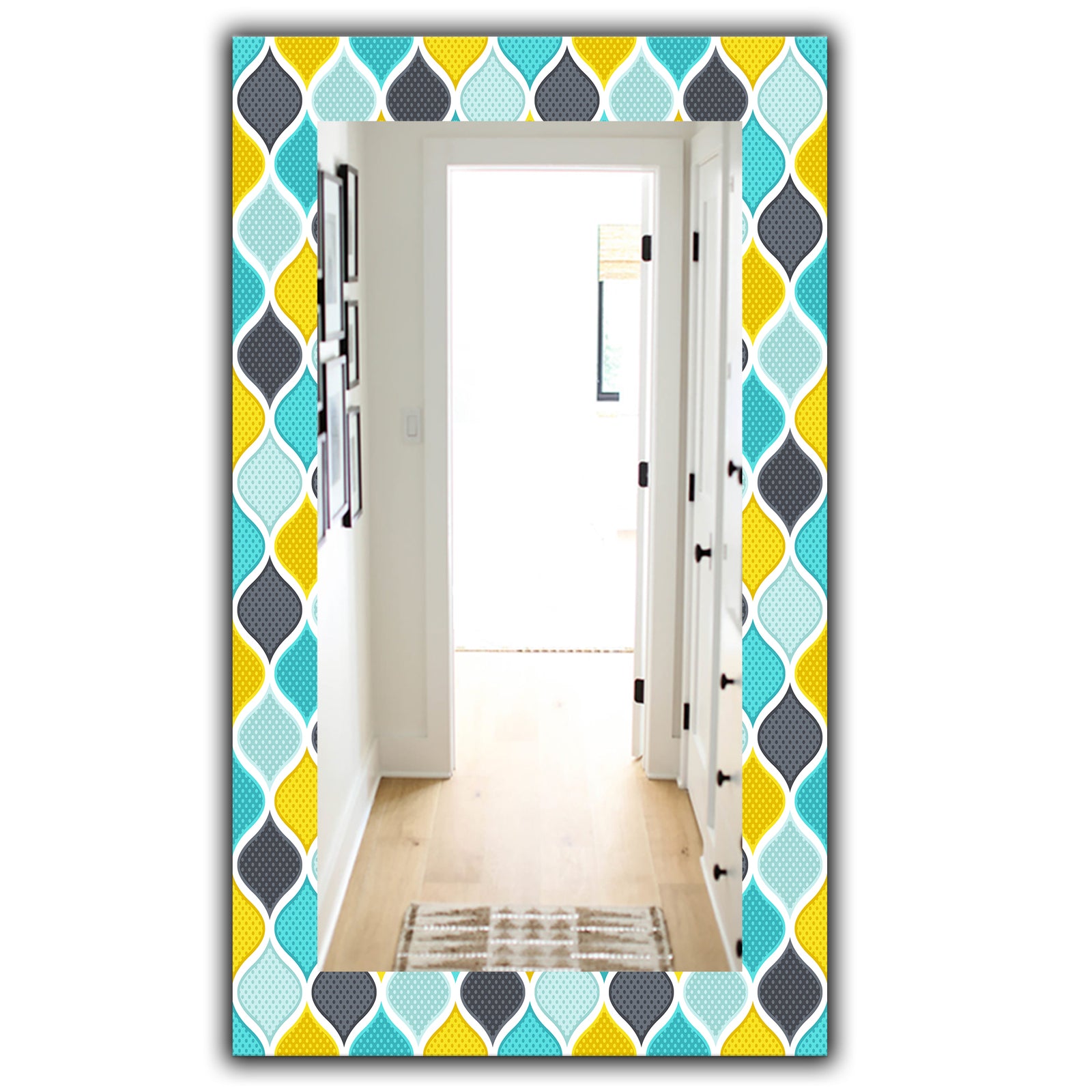 Ornament Geometric Pattern - Bohemian and Eclectic Mirror - Modern Wall Mirror