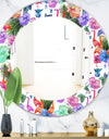 Flamingo 2 - Bohemian and Eclectic Mirror - Oval or Round Wall Mirror