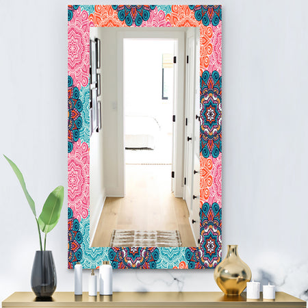 Pink Blossom 21 - Bohemian and Eclectic Mirror - Modern Wall Mirror