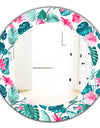 Tropical Mood Foliage 20 - Bohemian and Eclectic Mirror - Oval or Round Wall Mirror