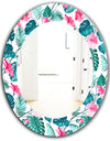 Tropical Mood Foliage 20 - Bohemian and Eclectic Mirror - Oval or Round Wall Mirror