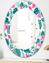 Tropical Mood Foliage 20 - Bohemian and Eclectic Mirror - Oval or Round Wall Mirror