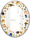Costal Creatures 12 - Traditional Mirror - Oval or Round Wall Mirror