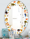 Costal Creatures 12 - Traditional Mirror - Oval or Round Wall Mirror