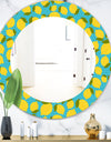 Lemon Pattern - Bohemian and Eclectic Mirror - Oval or Round Wall Mirror