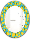 Lemon Pattern - Bohemian and Eclectic Mirror - Oval or Round Wall Mirror