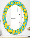 Lemon Pattern - Bohemian and Eclectic Mirror - Oval or Round Wall Mirror