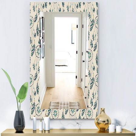 Feathers 24 - Bohemian and Eclectic Mirror - Modern Wall Mirror