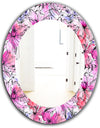 Pink Blossom 22 - Modern Mirror - Oval or Round Wall Mirror