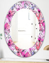 Pink Blossom 22 - Modern Mirror - Oval or Round Wall Mirror