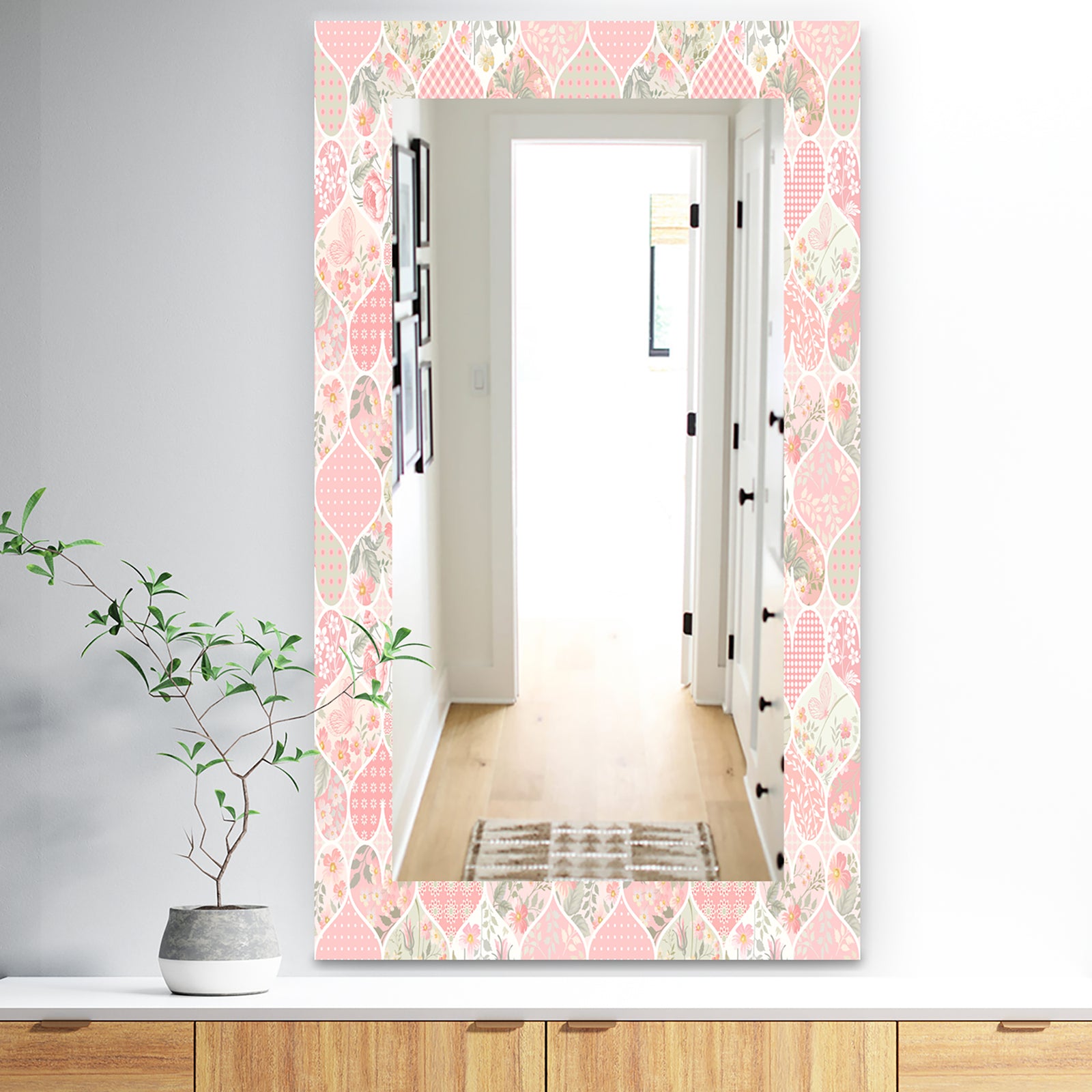 Pink Blossom 23 - Traditional Mirror - Wall Mirror