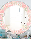 Pink Blossom 23 - Traditional Mirror - Oval or Round Wall Mirror