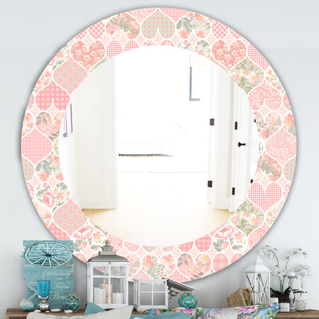 Pink Blossom 23 - Traditional Mirror - Oval or Round Wall Mirror