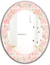 Pink Blossom 23 - Traditional Mirror - Oval or Round Wall Mirror