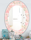 Pink Blossom 23 - Traditional Mirror - Oval or Round Wall Mirror