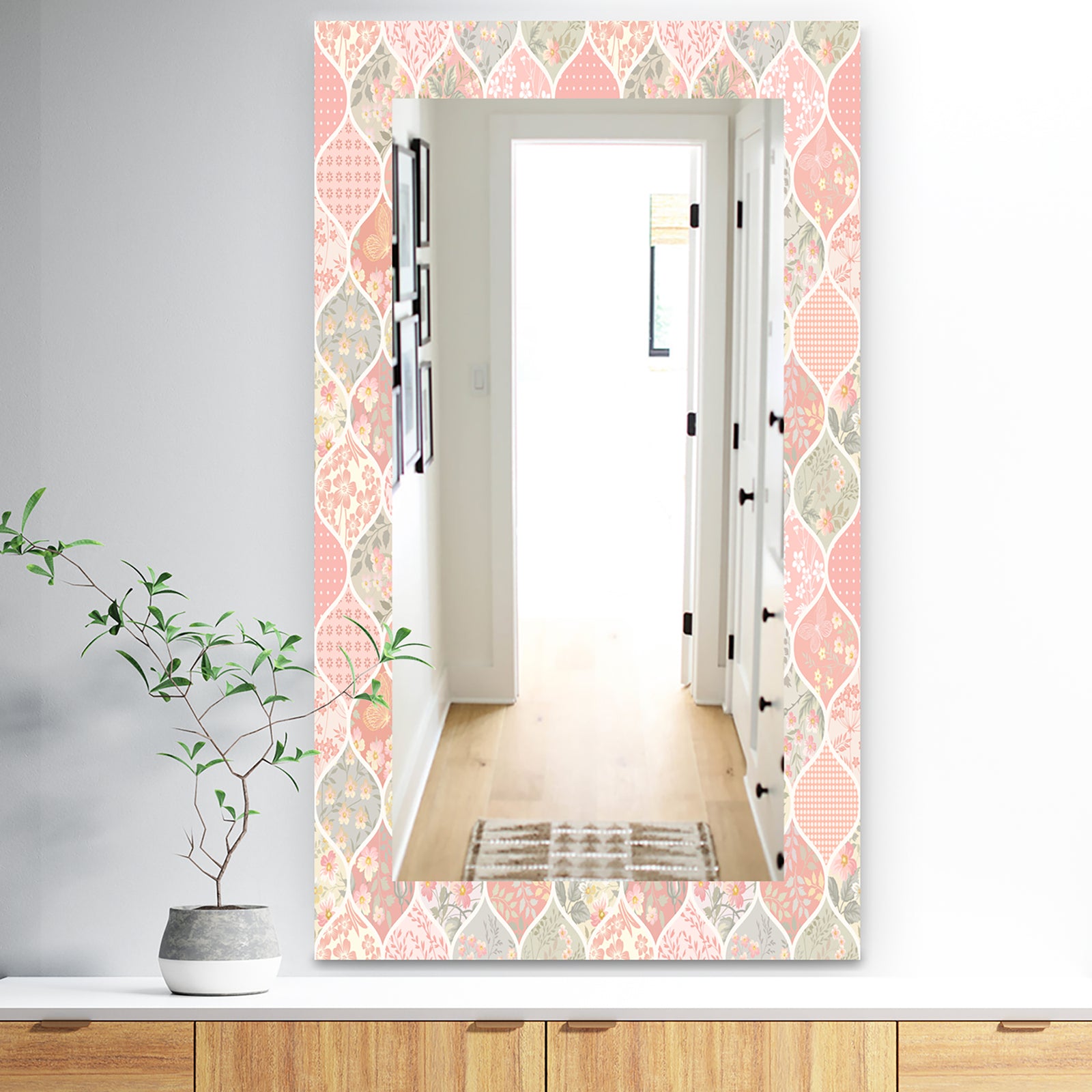 Pink Blossom 24 - Traditional Mirror - Vanity Mirror