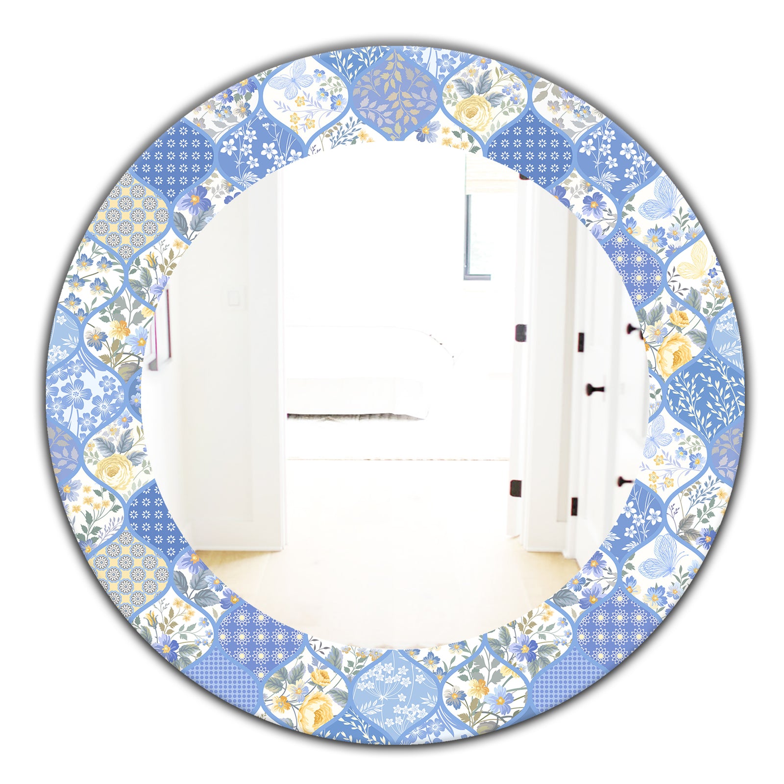Floral Dew 8 - Traditional Mirror - Oval or Round Wall Mirror