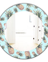 Tropical Mood Pineapple 6 - Bohemian and Eclectic Mirror - Oval or Round Wall Mirror