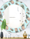 Tropical Mood Pineapple 6 - Bohemian and Eclectic Mirror - Oval or Round Wall Mirror