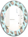 Tropical Mood Pineapple 6 - Bohemian and Eclectic Mirror - Oval or Round Wall Mirror