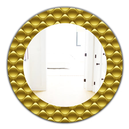 Yellow Moods 20 - Glam Wall Mirror - Oval or Round Wall Mirror