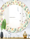 Feathers 25 - Bohemian and Eclectic Mirror - Oval or Round Wall Mirror