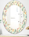 Feathers 25 - Bohemian and Eclectic Mirror - Oval or Round Wall Mirror