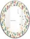 Feathers 26 - Bohemian and Eclectic Mirror - Oval or Round Wall Mirror