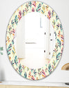 Feathers 26 - Bohemian and Eclectic Mirror - Oval or Round Wall Mirror