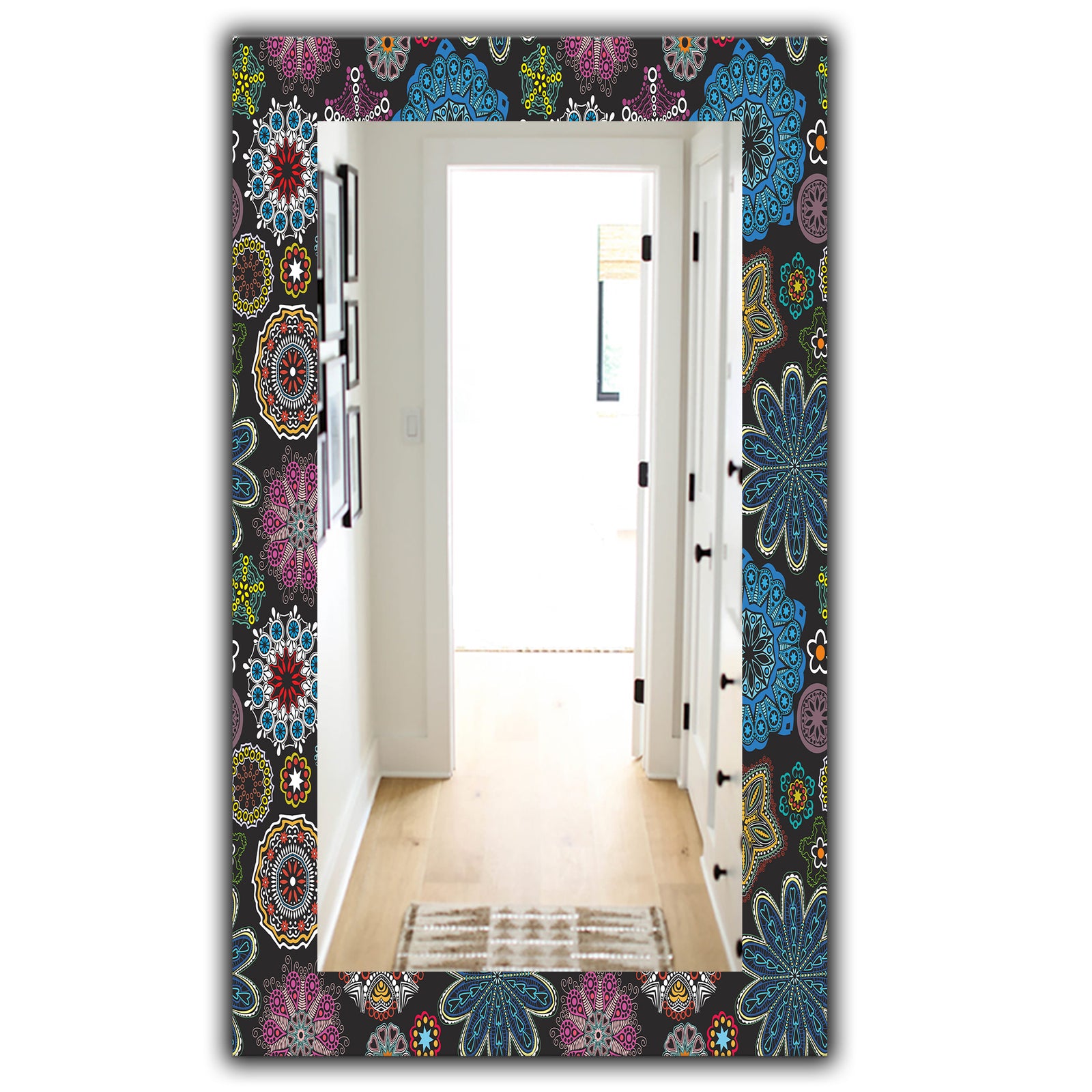 Ornate Floral Texture - Bohemian and Eclectic Mirror - Vanity Mirror
