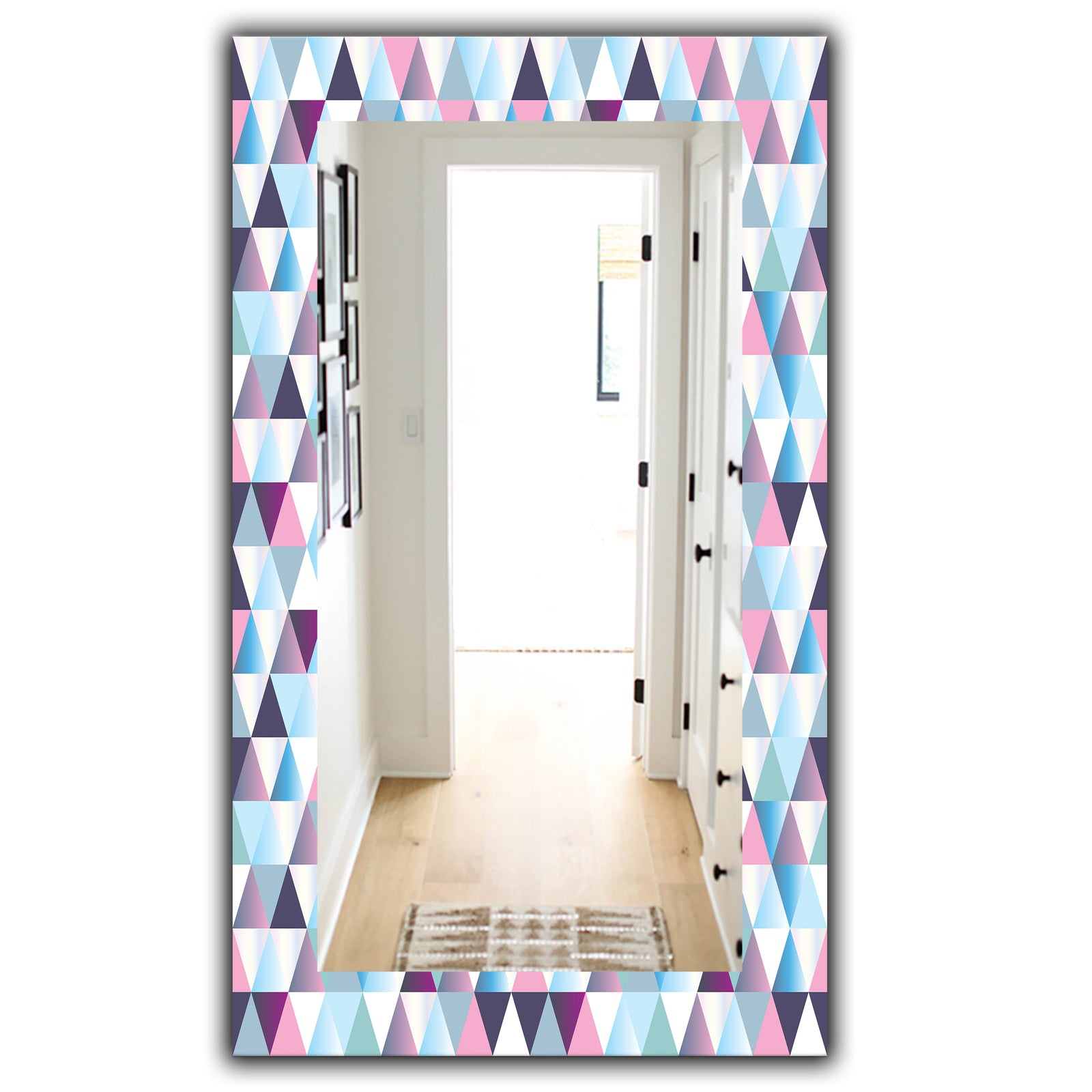 Triangular Colourfields 13 - Modern Mirror - Wall Mirror