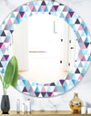 Triangular Colourfields 13 - Modern Mirror - Oval or Round Wall Mirror