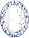 Triangular Colourfields 13 - Modern Mirror - Oval or Round Wall Mirror