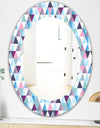 Triangular Colourfields 13 - Modern Mirror - Oval or Round Wall Mirror